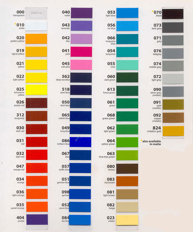 Color Chart - Karma Graphics